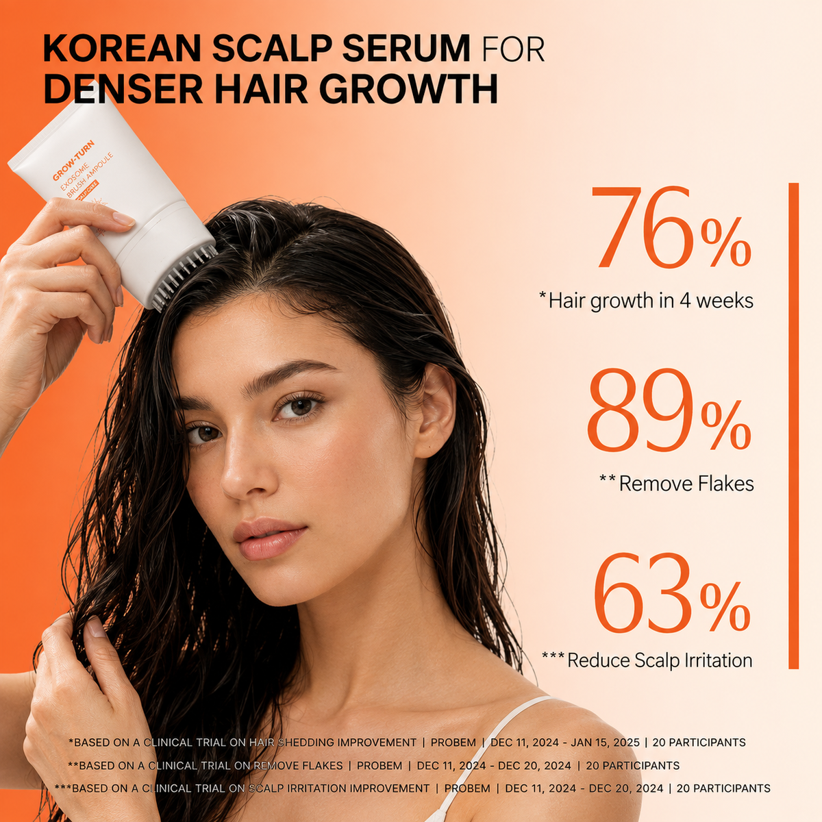 Exosome Hair Growth Serum with Built-In Brush